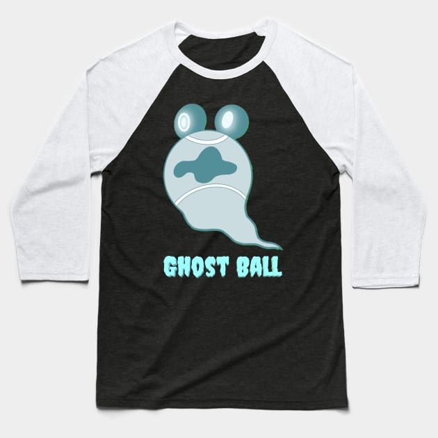 GHOST BALL! The Dennis Ball Show Baseball T-Shirt by Ghost Cave Records /The Dennis Ball Show